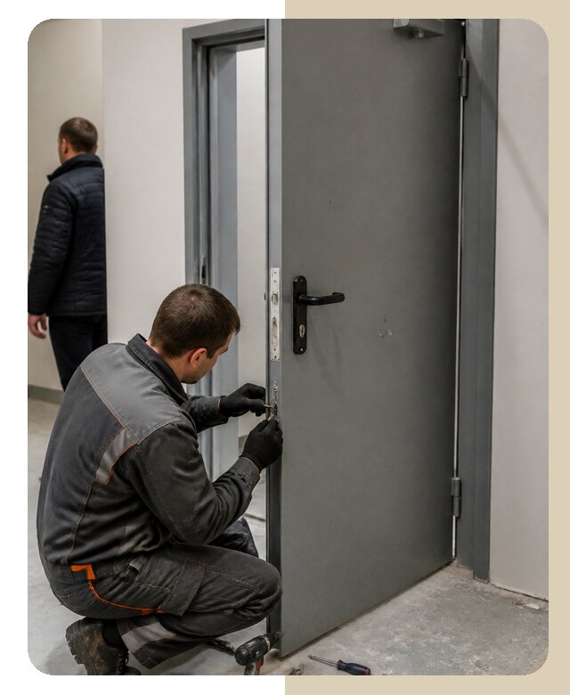 Ремонт противопожарной двери в Крымске по цене 6736 р. | Дверной